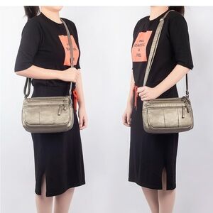 Elda Metallic Crossbody Bag